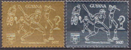 Guyana MNH Gold And Silver Foil Stamps - Baseball