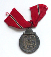 WK II Orden Medaille Winterschlacht Im Osten Am Band Ohne Punze - War 1939-45