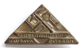 WK II Orden NS-Abzeichen Arbeitsschlacht Gau Bayerische Ostmark I-II - War 1939-45