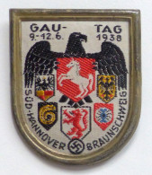 WK II Orden NS-Abzeichen Braunschweig Gautag Süd-Hannover 09.-12.6.1938 I-II - War 1939-45