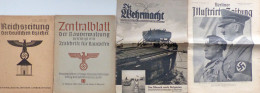 WK II Lot Mit Ca. 30 Zeitungen Reichszeitung Der Deutschen Erzieher, Zentralblatt, Berliner Illustrierte Zeitung, Die We - War 1939-45