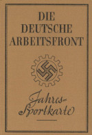 WK II Dokumente - JAHRES-SPORTKARTE DEUTSCHE ARBEITSFRONT Mit Jahresmarke 1939 I - Guerre 1939-45