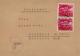 Feldpost WK II Mit Parteimiliz Volkssturm Nr. 908 Als MeF Ab Danzig Vom 2.3.1945 - War 1939-45