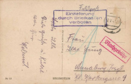 Feldpost WK II Seltener Rahmen-o EINLIEFERUNG Durch BRIEFKASTEN VERBOTEN Auf Feldpostkarte 2.5.41 I-II - Oorlog 1939-45