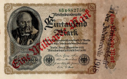 Judaika Reichsbanknote 1922 Mit Vorder- Und Rückseitig Antisemitischen Stempel Judaisme - Giudaismo