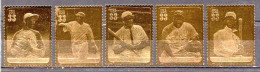 USA MNH Gold Foil Stamps - Baseball