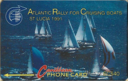 Saint Lucia - GPT, STL-4A, 4CSLA, Atlantic Rally For Cruising Boats 1991, Sailing Ships, 40 EC$, 1.879ex, 1991, Used - Santa Lucía