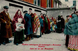 Judaika Scene Vor Der Jüdischen Armenküche I-II Judaisme - Jewish