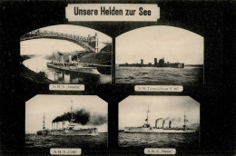 Schiffe Kreuzer WK I Unsere Helden Zur See U.a. Torpedoboot Marine-Schiffspost 1916 I-II Bateaux - Guerra 1914-18
