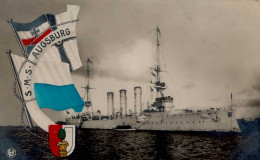 Schiff Kreuzer WK I S.M.S. Augsburg I-II Bateaux Bateaux - War 1914-18