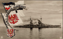 Schiff Kreuzer WK I S.M.S. Grosser Kurfürst I-II Bateaux Bateaux - Guerre 1914-18