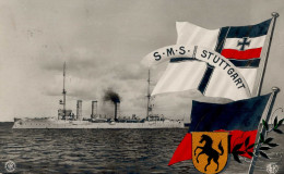 Schiff Kreuzer WK I S.M.S. Stuttgart I-II Bateaux Bateaux - War 1914-18