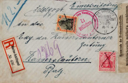R-Brief Einschreiben Marine-Schiffspost No.38 (Schlachtkreuzer U. Flaggschiff S.M.S. Von Der Thann) Vom 16.11.1917, Zens - Weltkrieg 1914-18