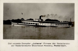 Dampfer / Ozeanliner Holland Juliana Prinses Der Nederlanden I-II Bateaux - Guerre 1914-18