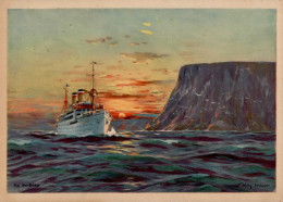 Dampfer Oceana HAPAG Am Nordcap Sig. Willy Stöwer I-II - Weltkrieg 1914-18