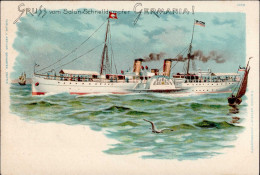 Schiff Dampfschiff Germania I-II Bateaux Bateaux - Guerra 1914-18