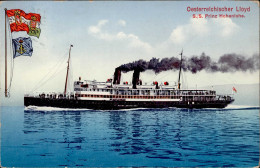 Schiff Dampfer Östreichischer Lloyd S.S. Prinz Hohenlohe I-II Bateaux Bateaux - Guerra 1914-18