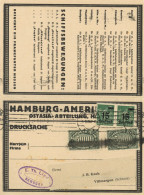 DR 1923 Drucksachenkarte Hamburg-Amerika-Linie Ost-Asien-Abteilung Internationale Abfahrtszeiten, Infla-Frankatur I-II - Weltkrieg 1914-18