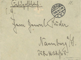 Feldpost WK I S.M.S. Friedrich Carl 1914 Ab Danzig, Brief Mit Inhalt - Weltkrieg 1914-18