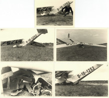 Segelflugplatz Borkenberge Lot Mit 4 Foto-AK Und Einem Foto Von Der Bruchlandung Eines NSFK-Segelfliegers I-II - Guerre 1914-18