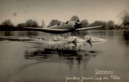 Flugzeug Junkers Dessau Junior Auf Der Elbe I-II (fleckig) Aviation - Guerra 1914-18