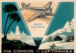 Flugzeug Via Condor-Lufthansa I-II Aviation - Guerra 1914-18