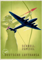 DEUTSCHE LUFTHANSA-Werbekarte - SCHNELL Zum ZIEL 1939 I-II - Oorlog 1914-18