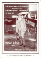 Flugwesen Pioniere Schweiz Bider, Oskar 30. Jahre Sonderflugpost Pro Aero S-o I-II Aviation - Weltkrieg 1914-18