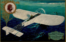 Flugwesen Pioniere Bleriot Prägekarte I-II Aviation - Guerra 1914-18