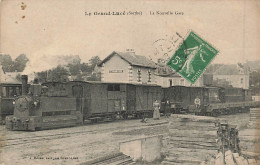 72 - SARTHE - LE GRAND LUCÉ - La Nouvelle Gare - Superbe Plan Animé Et Train à Vapeur - 10448 - Le Grand Luce