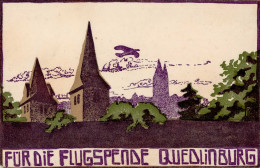 Flugereignis Quedlinburg Flugspendekarte Entworfen Milde, Dorothea I-II Aviation - Oorlog 1914-18