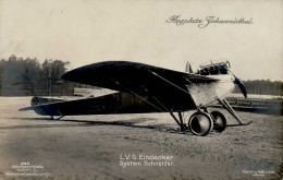 Sanke Flugzeug 243 L.V.G. Eindecker System Schneider Foto-AK I-II Aviation - Guerra 1914-18