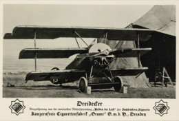 Flugzeug WK I Dreidecker Vergrösserung Aus Der Bildersammlung Helden Der Luft (18cm X 12cm) I-II (keine AK Einteilung) A - Guerra 1914-18