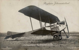 Sanke Flugzeug Johannisthal 187 L.V.G. Doppeldecker System Schneider II (Stauchung) Aviation - War 1914-18