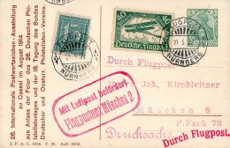 Deutsches Reich Germania Privat-GSK Nürnberg Flugpost Nach München 1922 I-II - War 1914-18