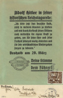 Zeppelin Deutschlandfahrt Propagandazettel Wahlaufruf (...das Deutsche Volk...), Auf Umschlag Geklebt Und Als Drucksache - Airships