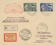 Zeppelinpost Polarfahrt 1931 Ab Malagyn (Sieger 120.Ab) Rs. Öffnungsspuren Dirigeable - Zeppeline