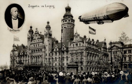 ZEPPELIN - GRAF ZEPPELIN Mit Luftschiff In LEIPZIG 1909 I - Dirigibili