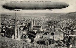 Zeppelin Eßlingen Luftschiff In Voller Fahrt II (Marke Entfernt, Fleckig) Dirigeable - Airships