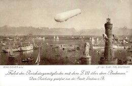 Zeppelin Lindau Fahrt Der Reichstagsmitglieder Mit Dem ZIII Diemer, Zeno I-II Dirigeable - Dirigibili