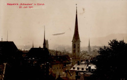 Zeppelin Zürich Zeppelin Schwaben 20.7.1911 I-II Dirigeable - Dirigibili