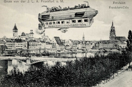 FRANKFURT/Main ILA 1909 - Gruss Von Der ILA FERNFAHRT FRANKFURT-CÖLN Aerobus-Gesellschaft I Montagnes - Dirigibili