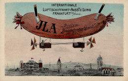 FRANKFURT/Main ILA 1909 - Seltene ILA-Litho SYSTEM FRANKFURTER WURST I - Zeppeline