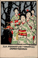 ILA 1909 Japan-Teehaus Sign. M. Yasuda I-II (leicht Fleckig) - Dirigibili