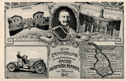 BAD HOMBURG - KAISERPREIS TAUNUS-RENNEN 1907 Dekorative Erinnerungskarte I - Altri & Non Classificati