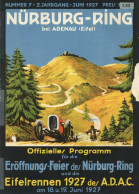 Automobil Offizielles Programmheft Für Die Eröffnungsfeier Des Nürburg-Ring Am 18./19. Juni 1927 II - Other & Unclassified