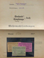 Eisenbahn Wehrmachtsendungen Im Juli 1944 Und 3 Fahrkarten II Chemin De Fer - Treinen