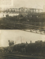 EISENBAHN-UNGLÜCK - 2 Foto-Ak EISENBAHN-UNGLÜCK In VERDINGEN 1918 I-II - Trenes