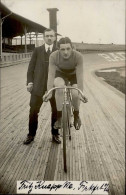 FAHRRAD - Foto-Ak Rennfahrer Fritz KNAPP Frankfurt/Main 1911 I-II - Otros & Sin Clasificación