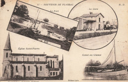 Plassac * Souvenir Du Village 4 Vues * La Gare , Le Port , église St Pierre Et Canot Au Chenal - Other & Unclassified